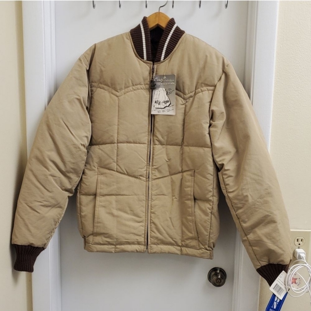 🤩New with tags Vintage Comfy mens lined puffer jacket size small